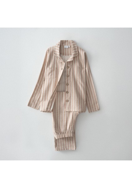 Ala Kadın Pijama Takımı %100 Organik Pamuk Keten Terra fırsatları