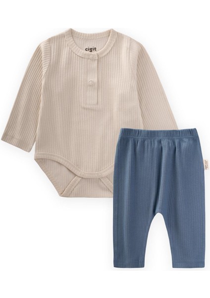 Fitilli Basic Zıbın Takım 0-3 Yaş Açık Bej fırsatları