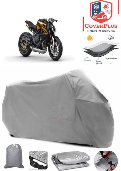 Mv Agusta Dragster 800 Rr Scs Gri Motorsiket Brandası Motor Örtüsü Çadır Su Geçirmez Motosiklet Kılıfı Motor Brandası
