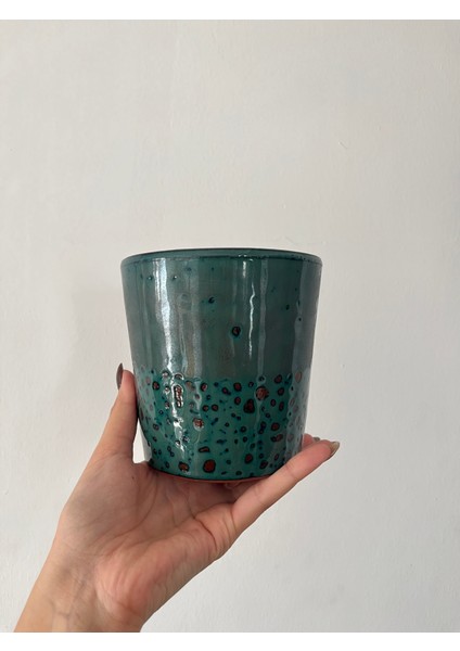 Era Saksı- Dekoratif Turkuaz Benekli Seramik Saksı modelleri