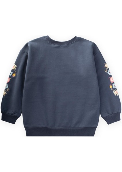 Kol Nakışlı Sweatshirt 2-10 Yaş Lacivert indirimleri