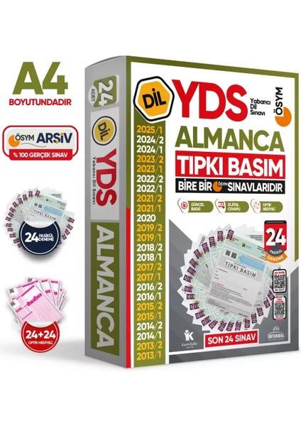 Karakutu Yayınları 2026 YDS Almanca ÖSYM Tıpkı Basım Çıkmış Soru Deneme Paketi 24lü Fasikül SETİ