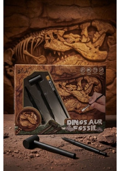 Dinazor Fosili Kazı Seti Arkeolog Çocuk Bilim Seti