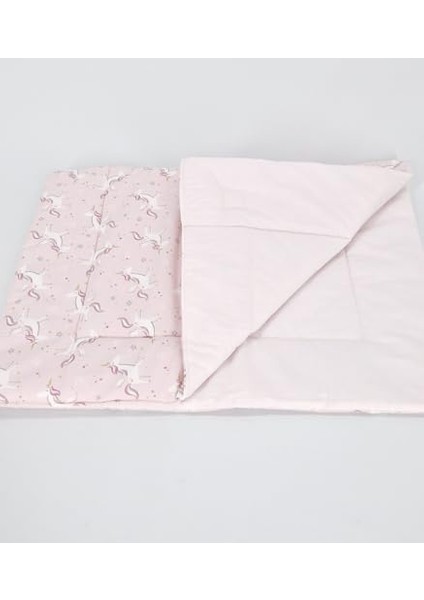 Bebek El Yapımı At Desenli Alt-Aç Minderi ve Yastığı (Pembe)