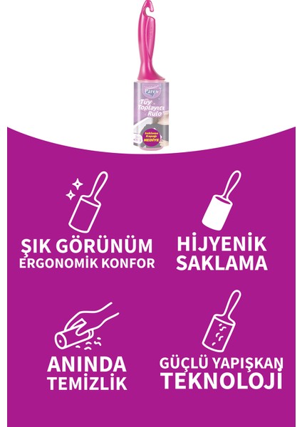 Premium Tüy Toplayıcı Rulo 56 Yapraklı x 4 Adet indirimleri