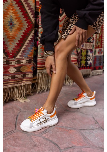 Repso Kadın Kum Lila Bagcık Detay Eva Taban Sneaker