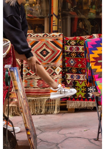 Repso Kadın Kum Lila Bagcık Detay Eva Taban Sneaker