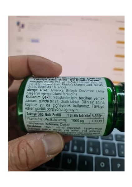 Natures Bounty Vitamin B12 Methylcobalamin 1000 Mcg 60 Kapsül Takviye Edici Gıda fiyatları