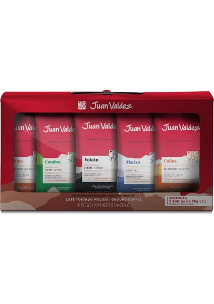 Juan Valdez Premium Selection Öğütülmüş Kahve Tadım Seti, 350G modelleri