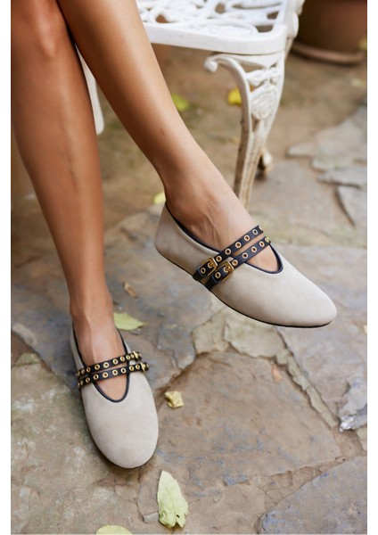 Winks Kadın Leopar Tay Deri Babet