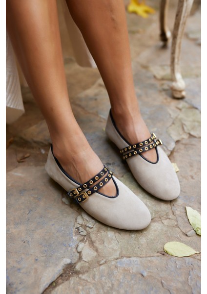 Winks Kadın Leopar Tay Deri Babet