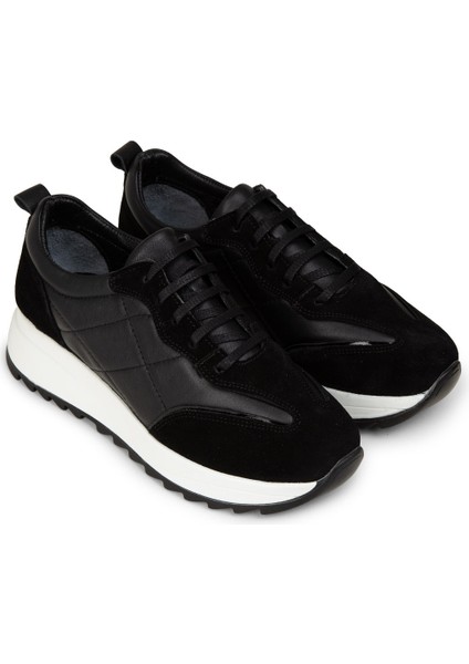 Kadın Hakiki Süet Siyah Spor Ayakkabı - N0915ZSYHC01 fırsatları