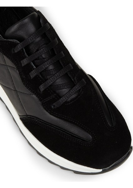 Kadın Hakiki Süet Siyah Spor Ayakkabı - N0915ZSYHC01 indirimleri