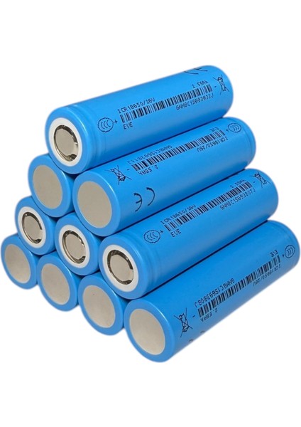 Eve 18650 3.7V (Volt) 2550 Mah 26V Lityum Şarj Edilebilir 10 Adet Pil(Batarya)