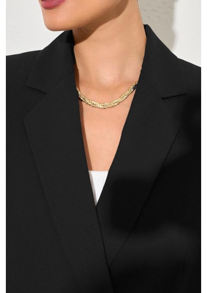 Siyah Cep ve Düğme Detaylı Basic Ceket