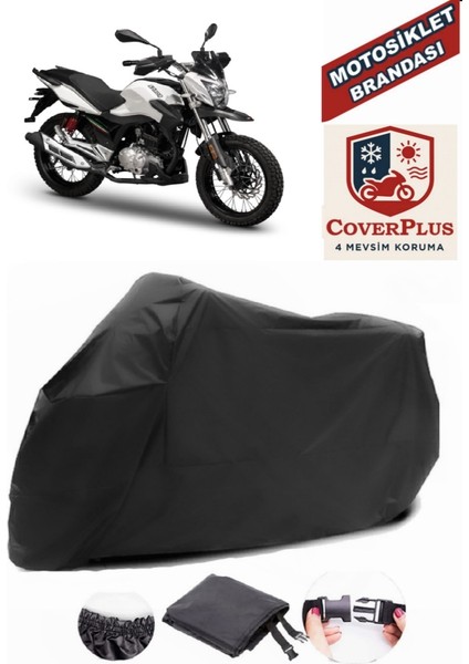 Motoran Spada Anton 150 Siyah Motorsiket Brandası Motor Örtüsü Çadır Su Geçirmez Motosiklet Kılıfı Motor Brandası