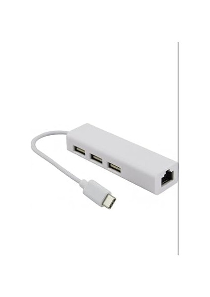 USB Type-C Ethernet Adaptörü, Telefon ve Tabletler Için Macbooklarda Ethernet Çalışmaz, 3 Port USB 2.0 Hub, Ağ Bağlantısı modelleri
