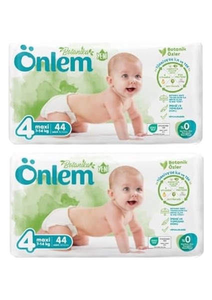 Önlem Botanika Bebek Bezi Ikili Jumbo Paket Maxi 44 Adet