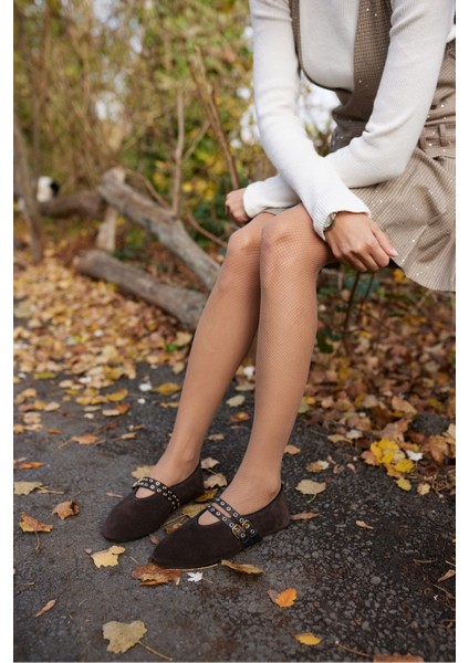 Winks Kadın Leopar Tay Deri Babet