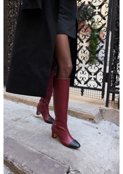 Felıce Kadın Nude Siyah Garnılı Çizme