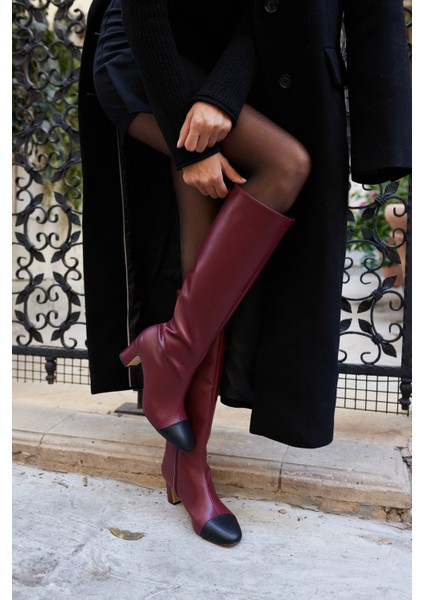 Felıce Kadın Nude Siyah Garnılı Çizme