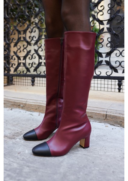 Felıce Kadın Nude Siyah Garnılı Çizme