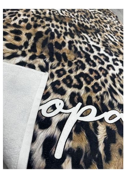 Leopar Desenli Plaj Havlusu Çantaya Dönüşür 70X150 1110L indirimleri