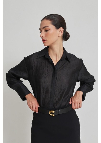 Siyah Etek ve Gömlek Detaylı Elbise modelleri