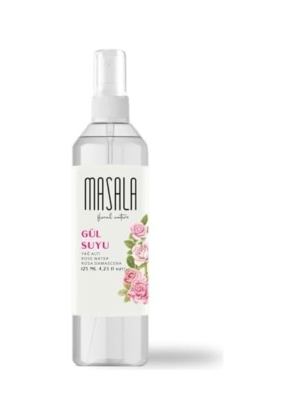 Masala 3 Adet Saf Gül Suyu 125 ML%100 Doğal Yağlı Hidrosol - Tonik Rose Floral Water Hydrosol Tonic modelleri