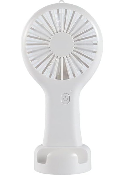 DD5002 Telefon Standlı 3 Kademeli Mini Vantilatör Portatif Soğutucu Fan El Fanı (Beyaz)