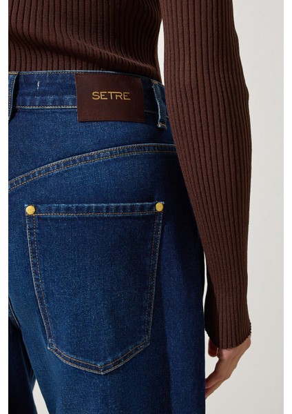 Lacivert Rahat Kesim Kot Pantolon