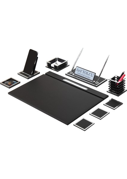 Diamond Silver Sümen Takımı 10 Parça Siyah