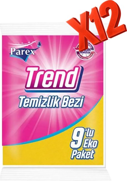 Trend 9'lu Temizlik Bezi Onikili Paket fiyatları