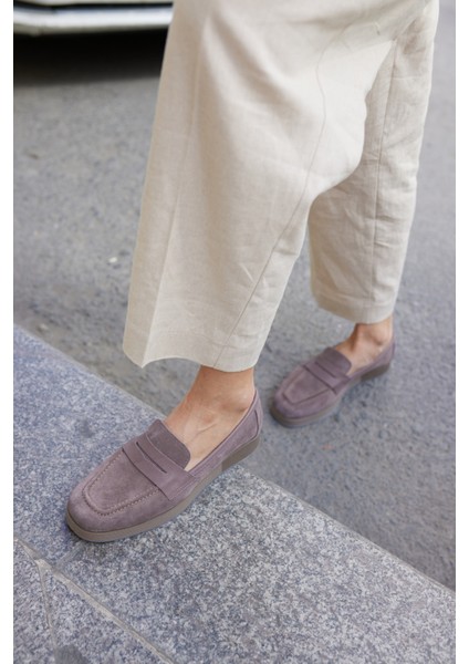 Monti Kadin Kahve Gercek Suet Loafer Ayakkabi fiyatları