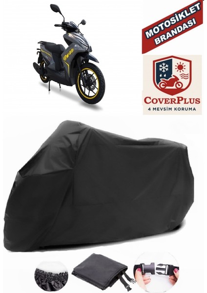 Motolux MW46 Motor Brandası Siyah Motorsiket Brandası Motor Örtüsü Çadır Su Geçirmez Motosiklet Kılıfı Motor Brandası