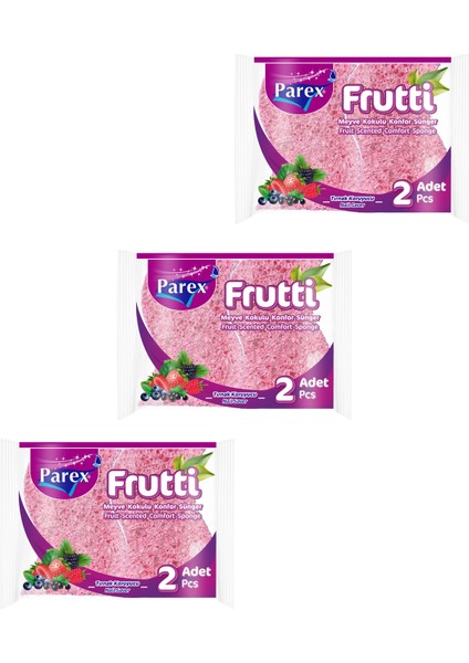 Frutti Kokulu Konfor 2’li Sünger Üçlü Paket