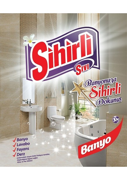 Sihirli Sıvı Derz ve Banyo Temizleyici Klasik 1800 ml fiyatları