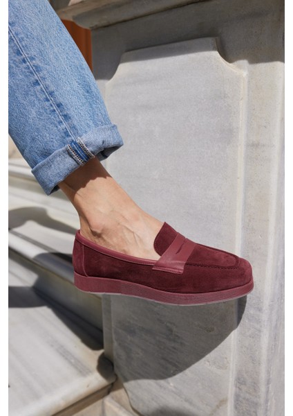 Monti Kadin Kahve Gercek Suet Loafer Ayakkabi fırsatları