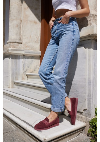 Monti Kadin Kahve Gercek Suet Loafer Ayakkabi indirimleri