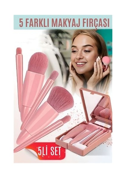 Hsnet Makyaj Fırça Kiti Aynalı ve Kutulu Profesyonel Makyaj Kiti - M043R562-K73043