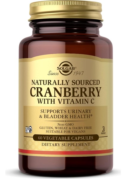 Solgar Cranberry With Vitamin C 60 Kapsül