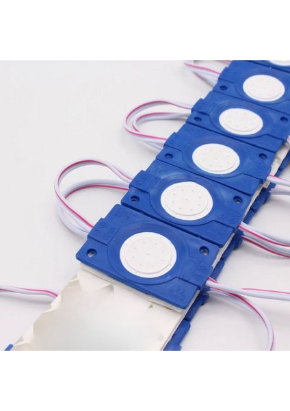 2.4W Mavi Reklamcı Modül LED Parmak LED Lamba 12 Volt 20 Adet
