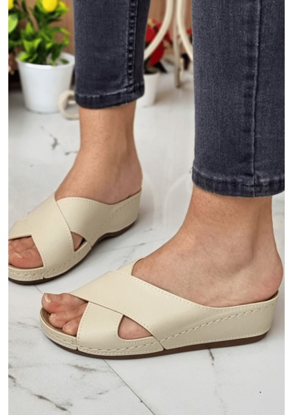 Desy Kadın Ortopedik Taban Şık Konfor Modeli Günlük Terlik Genç Anne Ev Dışarı Terliği