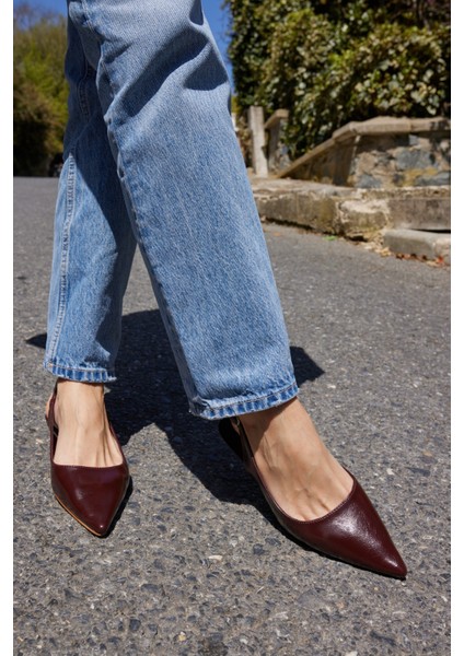 Murcia Kadın Siyah Mini Topuklu Slingback Ayakkabi fırsatları