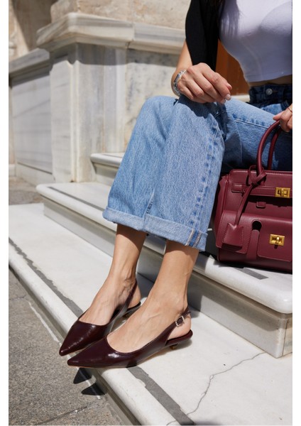 Murcia Kadın Siyah Mini Topuklu Slingback Ayakkabi indirimleri