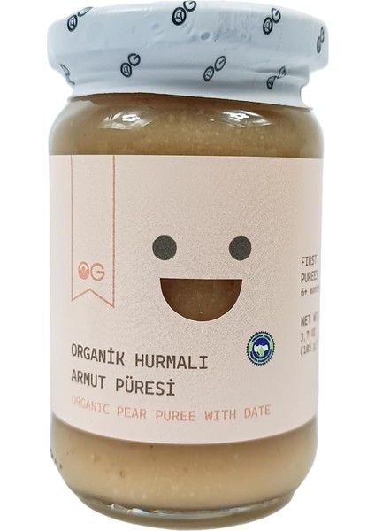 Og Organik Hurmalı Armut Püresi 105 gr +6 Ay