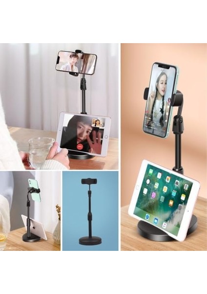 Masa Üstü Tablet ve Telefon Tutucu Plastik Aparat Siyah Telefon Standı modelleri