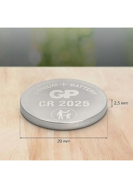 Gp Batteries CR2025 2025 Boy Lityum Düğme Pil, 3 Volt, Tekli Kart modelleri