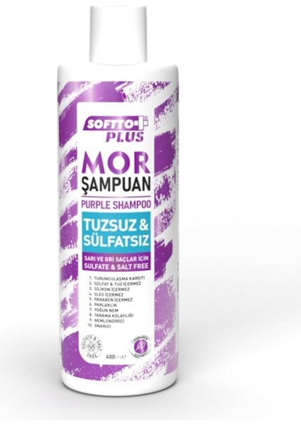 Softto Plus Mor Şampuan 400 ml