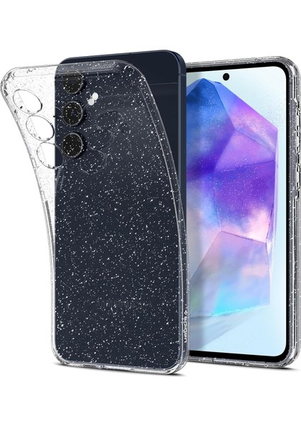 Galaxy A55 ile Uyumlu Kılıf Crystal 4 Tarafı Tam Koruma Crystal Clear - ACS07538